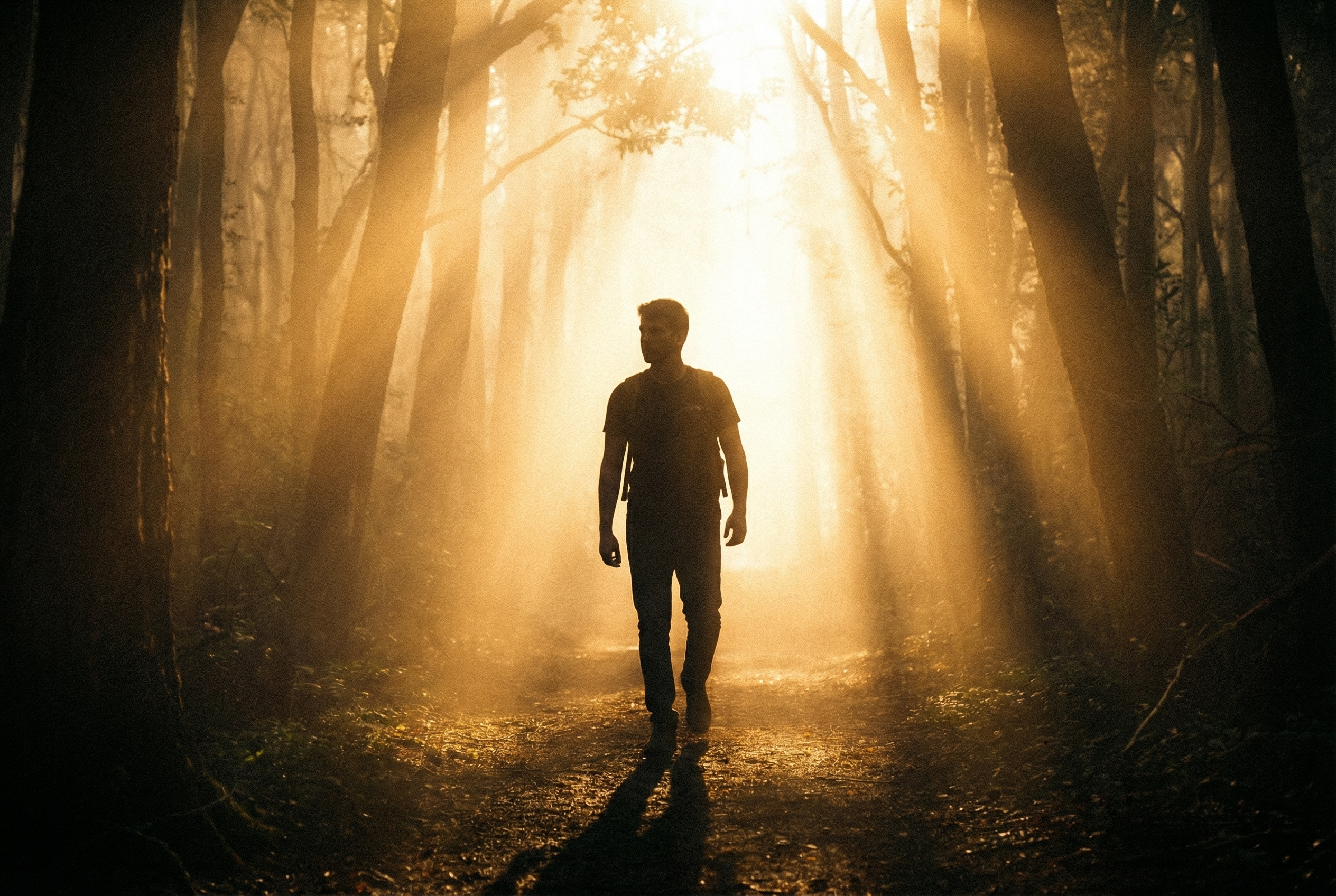 Camping al atardecer